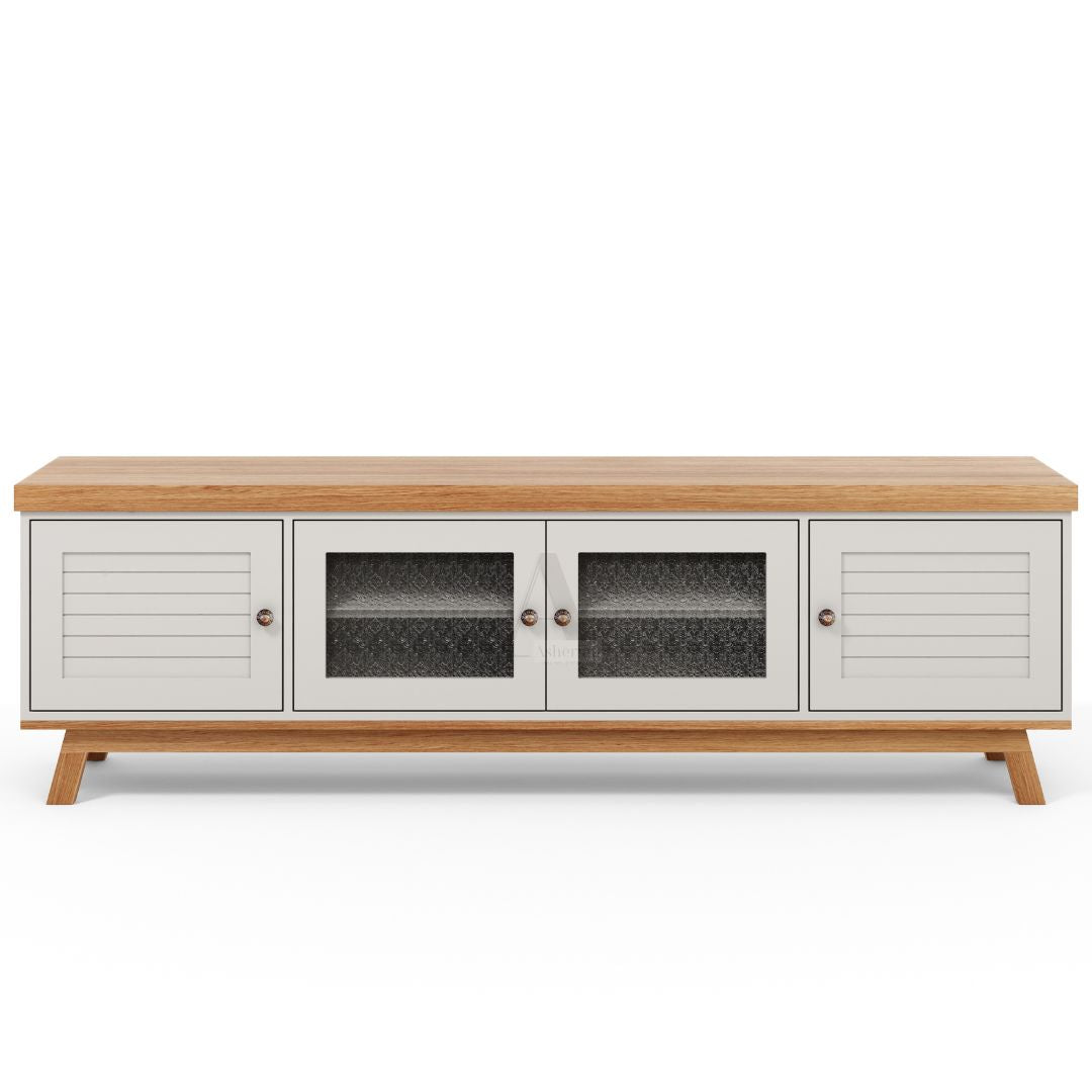 SKY | מזנון וינטאג׳ לסלון עם זכוכית רטרו