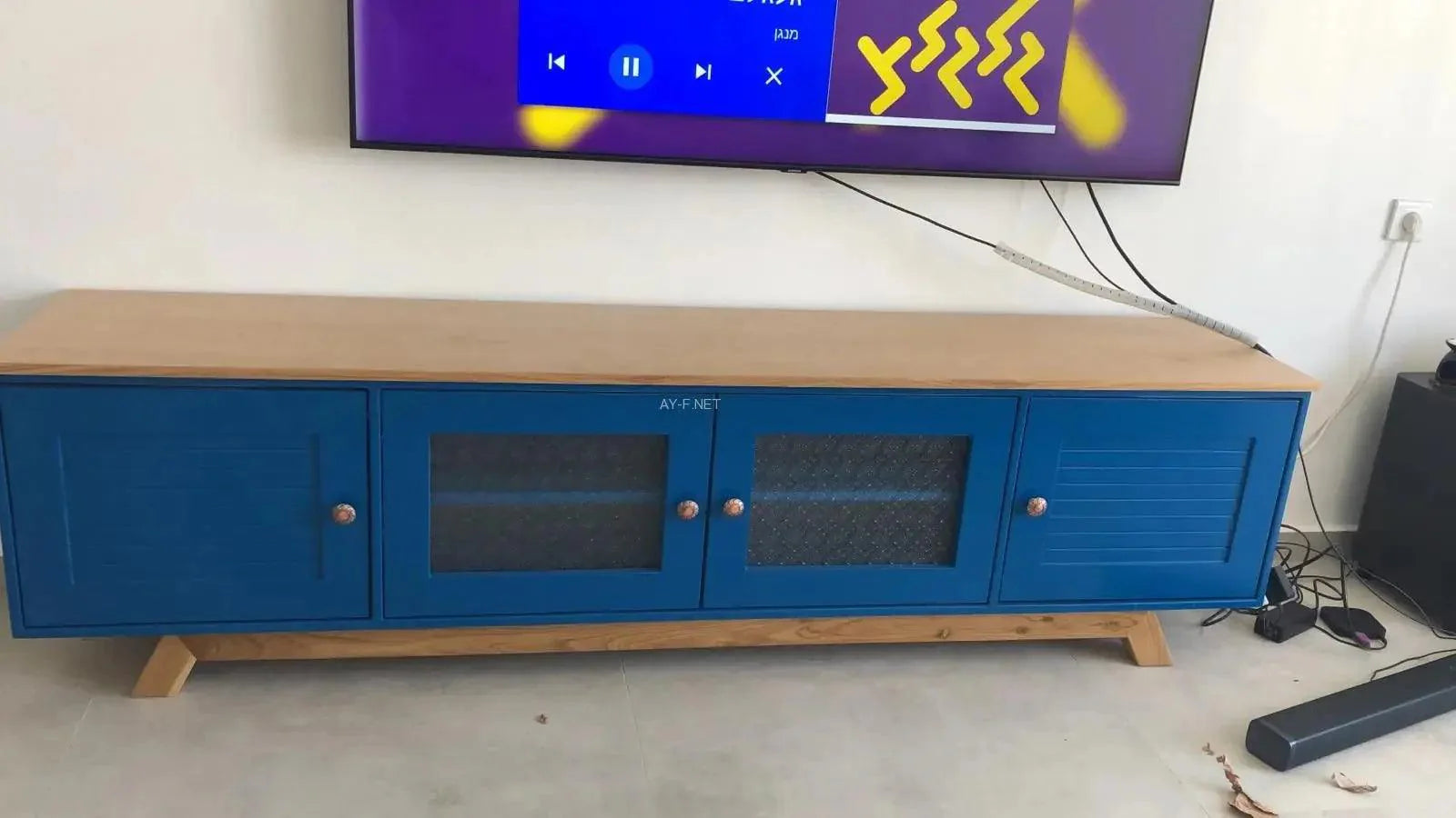 SKY | סט מזנון עם שולחן לסלון בעיצוב וינטאג' ייחודי - - אשריאן | ASHERIAN