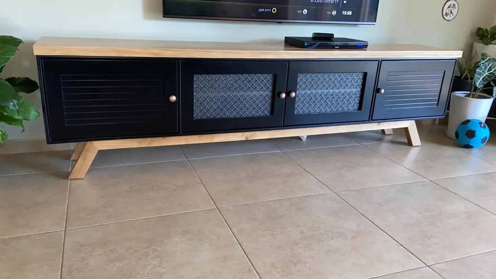 SKY | סט מזנון עם שולחן לסלון בעיצוב וינטאג' ייחודי - - אשריאן | ASHERIAN