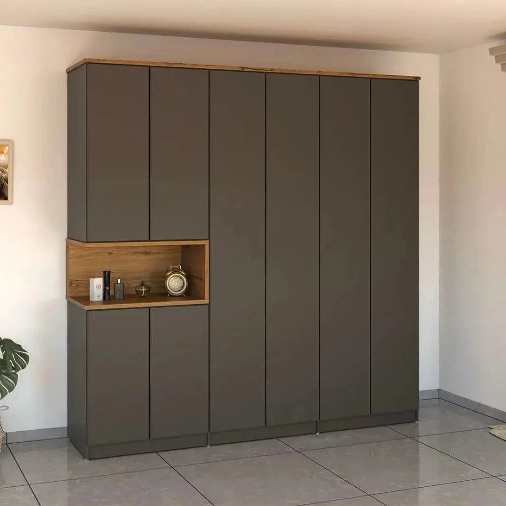 Space 2 | ארון 2 דלתות עם נישה ברוחב 80 ס"מ - 240 ס״מ - 6 דלתות - אשריאן | ASHERIAN