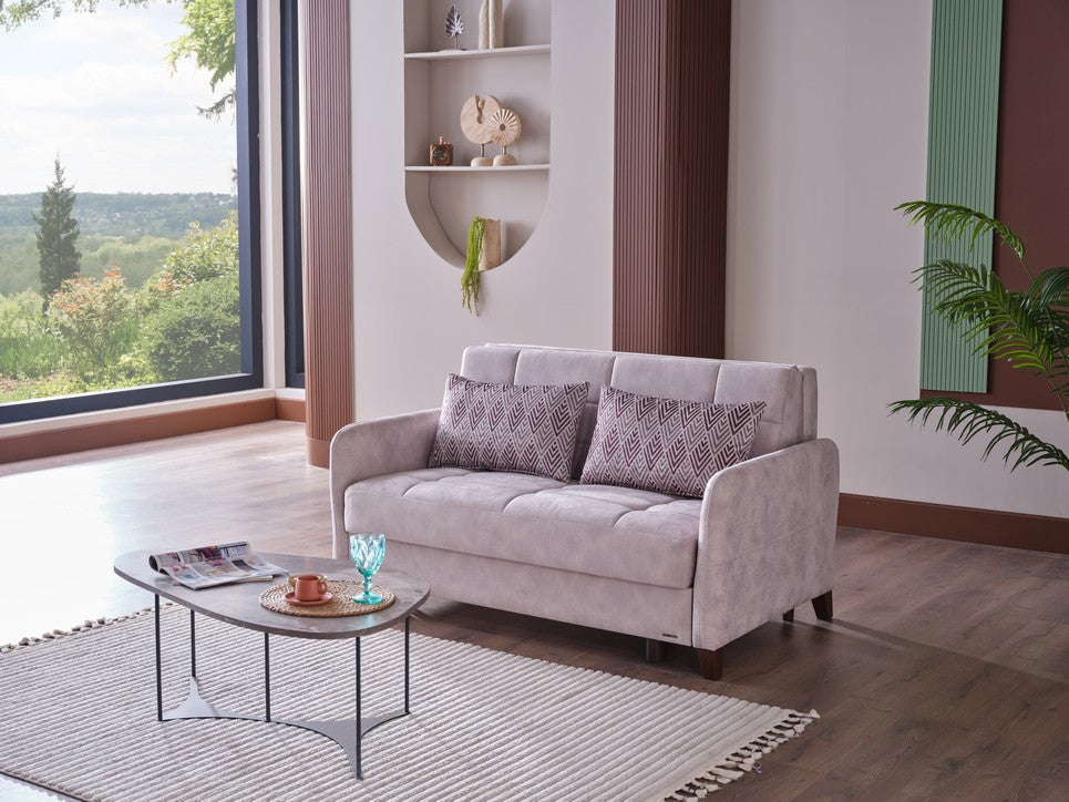 TANGO | ספה דו נפתחת למיטה זוגית עם אחסון - בז׳