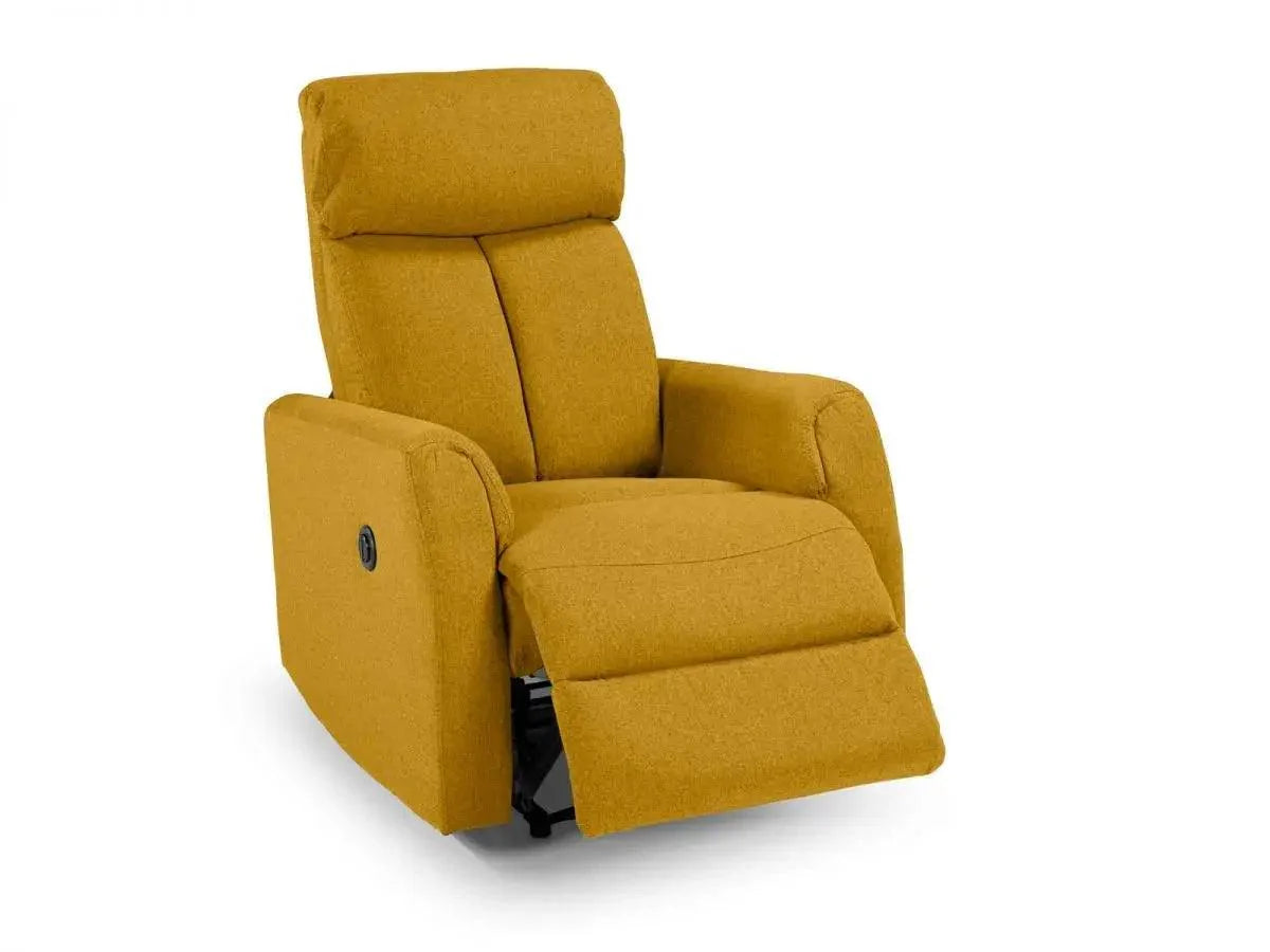 TENERIFE | כורסת טלויזיה חשמלית מבד טנריף ד״ר גב - חשמלי צהוב - אשריאן | ASHERIAN