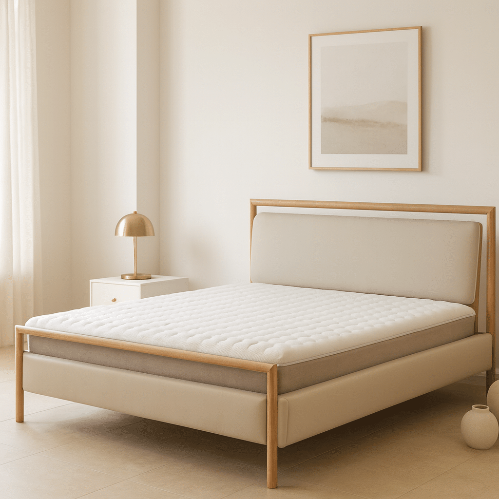 TERRA | מיטה זוגית מעץ מלא בעיצוב בוהו שיק טבעי - 140/190 ס״מ