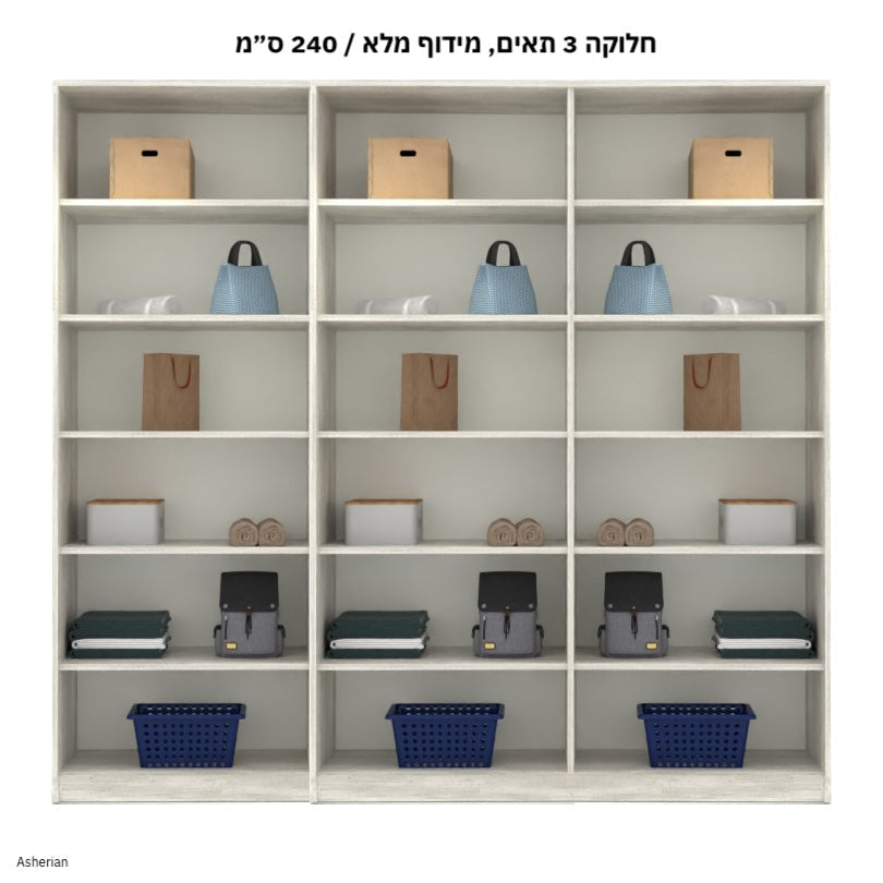 TLV | ארון עם דלתות פתיחה במראה נקי - - אשריאן | ASHERIAN