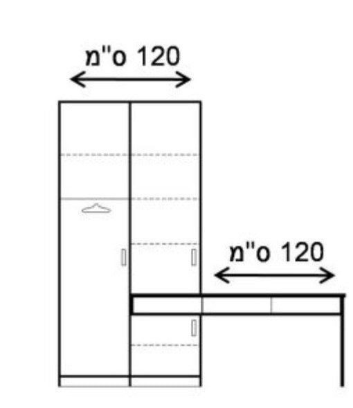 Tomer | ארון משולב שולחן כתיבה בעיצוב מודרני - - אשריאן | ASHERIAN