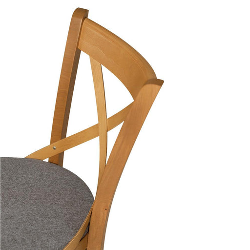 Vina | כסא עץ מלא עם גב איקס לפינת אוכל - אשריאן | ASHERIAN
