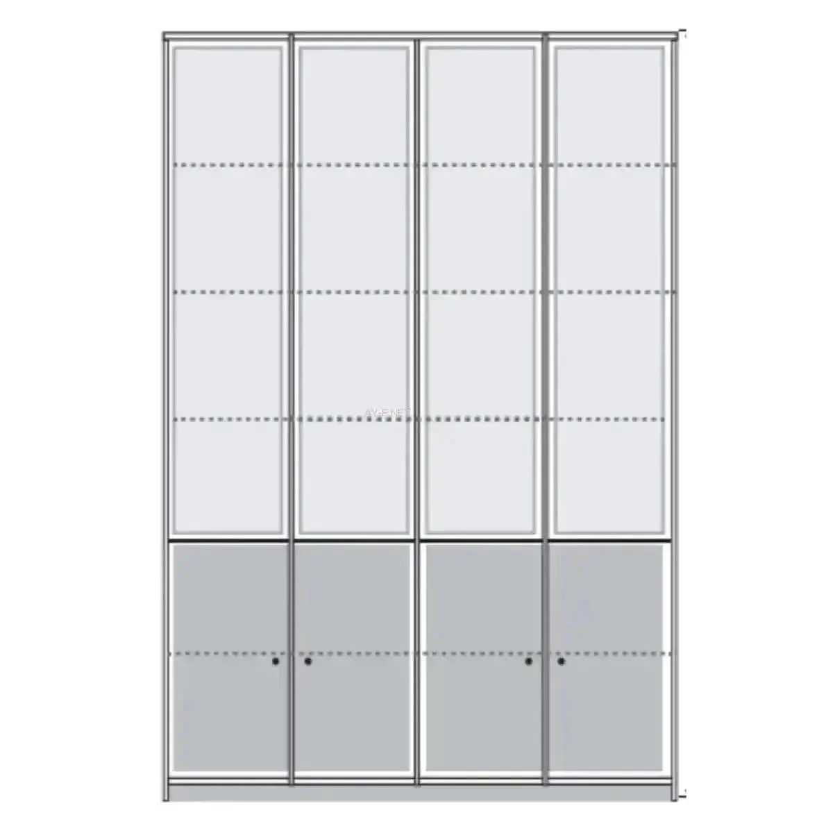 יהלום | ספרית קודש דגם 4 דלתות 1.60 מ' עם במה - - אשריאן | ASHERIAN