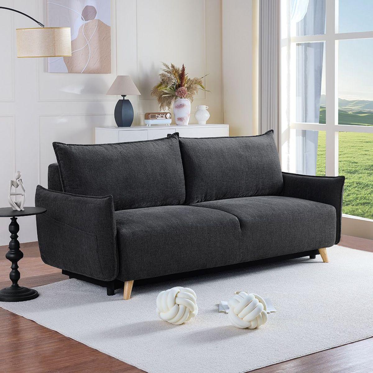 zing-sofa-bed - אפור כהה - ספה נפתחת
