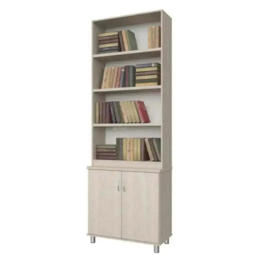 מורן | ארון ספרים 2 דלתות איכותי עם במה מעץ סנדוויץ' - אשריאן רהיטים - אשריאן | ASHERIAN
