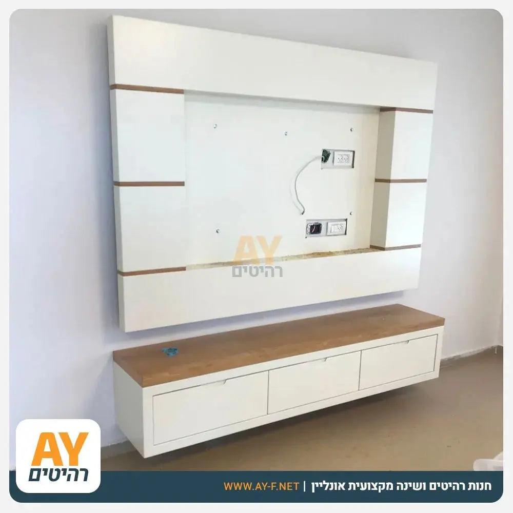 MORAN | מערכת מזנון תלוי עם מסגרת לטלוויזיה בעיצוב כפרי - - אשריאן | ASHERIAN