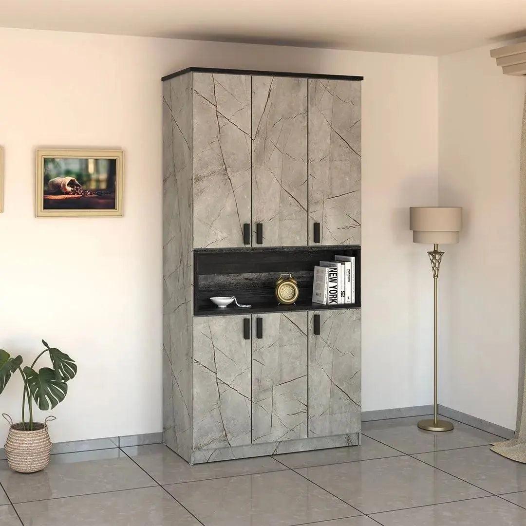 Center | ארון בגדים בעיצוב נקי נישה רחבה - 120 ס״מ - 3 דלתות - אשריאן | ASHERIAN