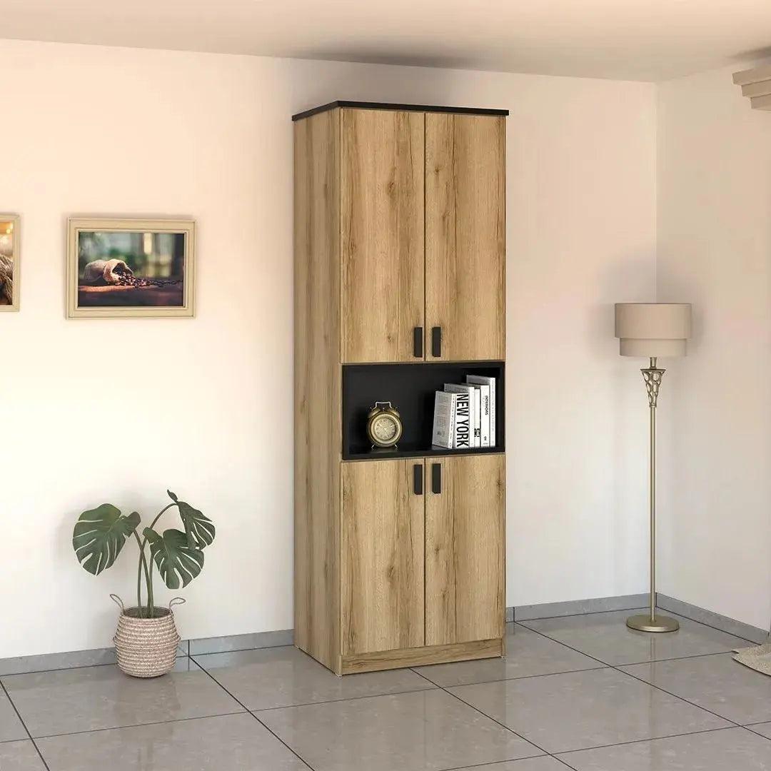 Center | ארון בגדים בעיצוב נקי נישה רחבה - 80 ס״מ - 2 דלתות - אשריאן | ASHERIAN