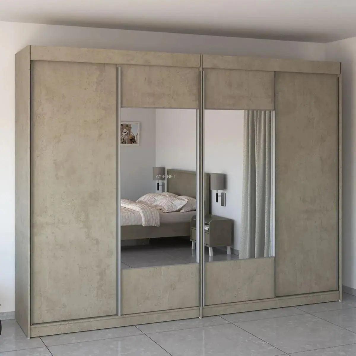 FIT | ארון הזזה איכותי עם מראה שתי שליש MDF - - אשריאן | ASHERIAN