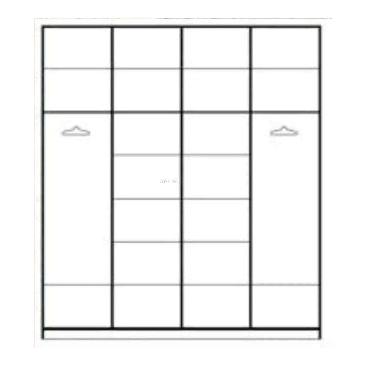 GOLAN | ארון הזזה איכותי בגובה 2.70 ועם 2 דלתות MDF - - אשריאן | ASHERIAN