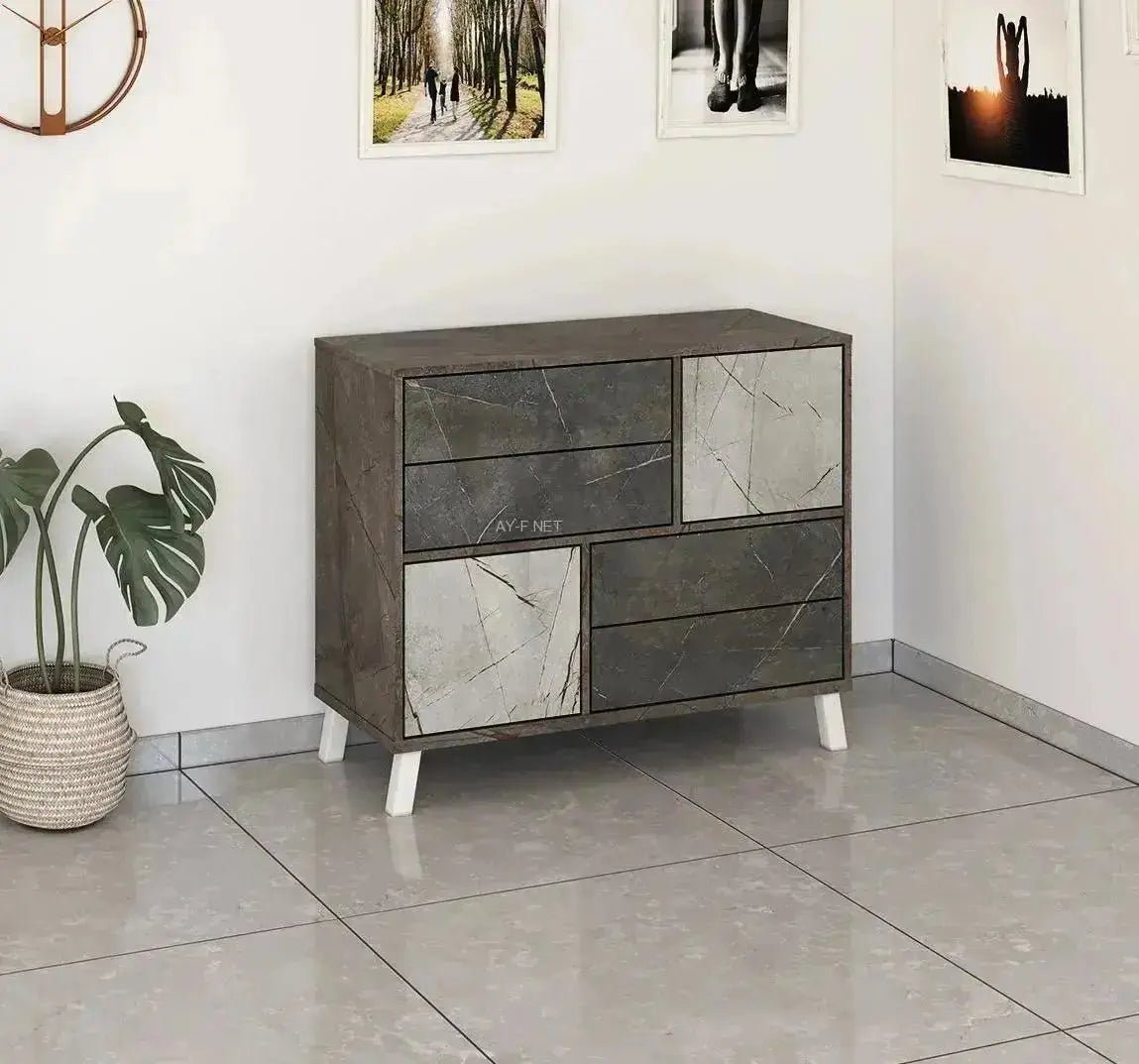 OR | שידת אחסון מכילה עם דלתות ומגירות - - אשריאן | ASHERIAN