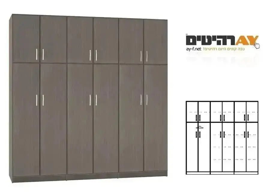SHAHAF | ארון 6 דלתות בחלוקה נוחה ומאורגנת - - אשריאן | ASHERIAN