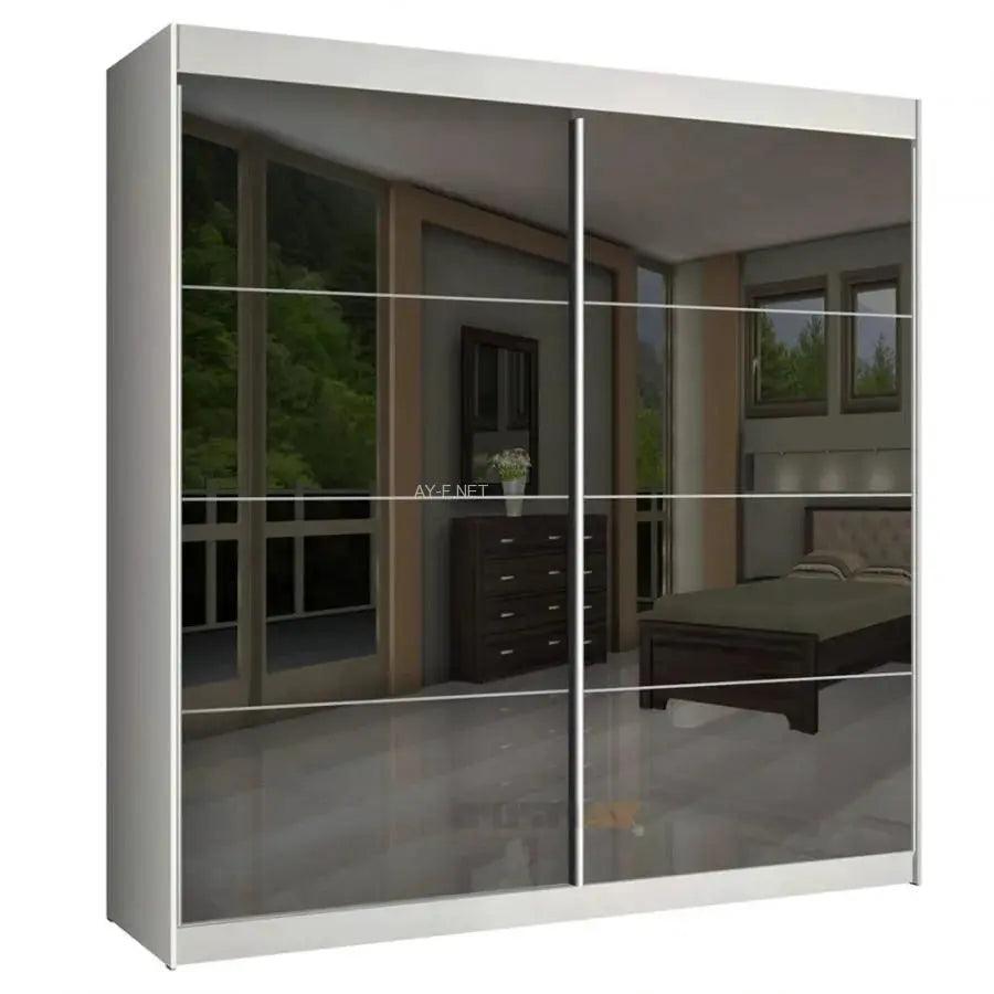 SOHO | ארון הזזה איכותי עם 2 דלתות מראות כהות MDF - - אשריאן | ASHERIAN