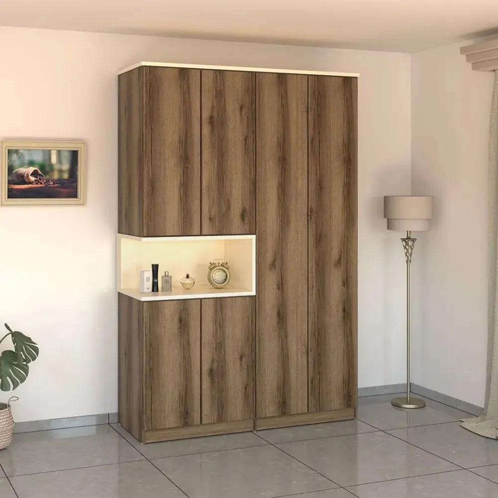 Space 2 | ארון 2 דלתות עם נישה ברוחב 80 ס"מ - 160 ס״מ - 4 דלתות - אשריאן | ASHERIAN