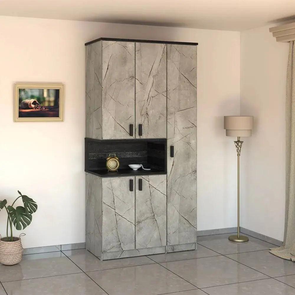 Space 2 | ארון 2 דלתות עם נישה ברוחב 80 ס"מ - 120 ס״מ - 3 דלתות - אשריאן | ASHERIAN