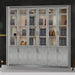 ארון ספרים מיוחד דגם שילה 6 דלתות בשילוב זכוכית - Asherian | אשריאן רהיטים
