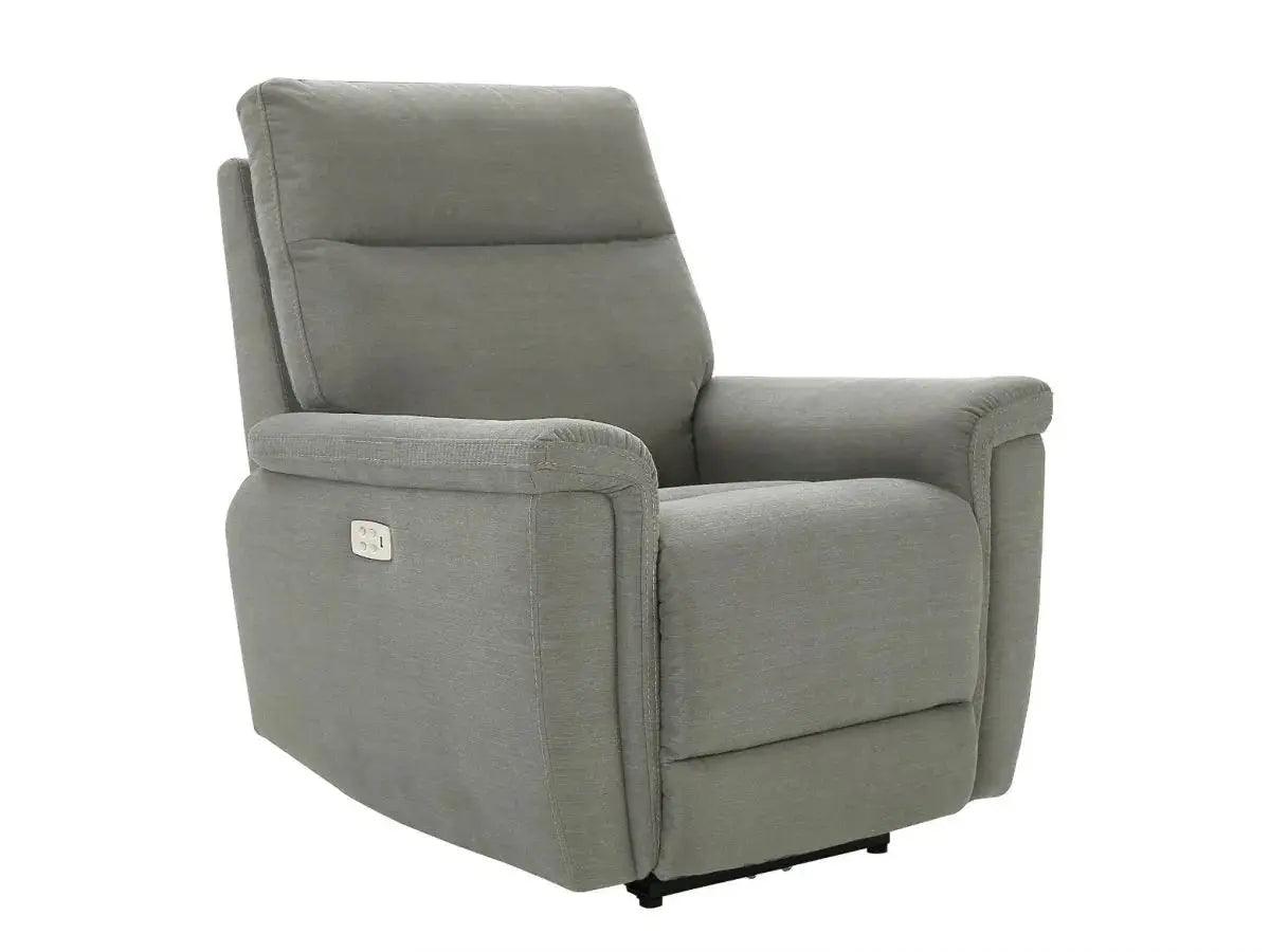 HELSINKI | כורסת טלוויזיה חשמלית מבד הלסינקי ד"ר גב - אפור בהיר - אשריאן | ASHERIAN