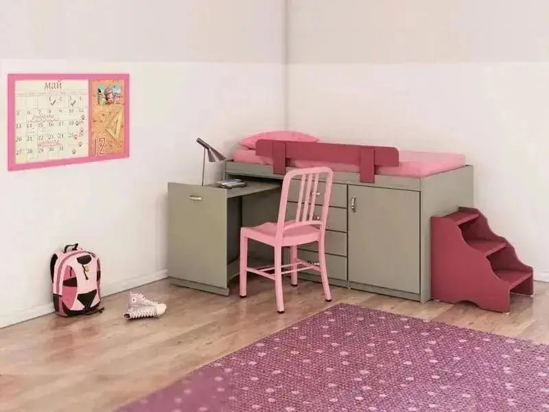 YUVAL | מיטת גלריה עם אחסון רב וספריה נשלפת בפטנט בלעדי - - אשריאן | ASHERIAN