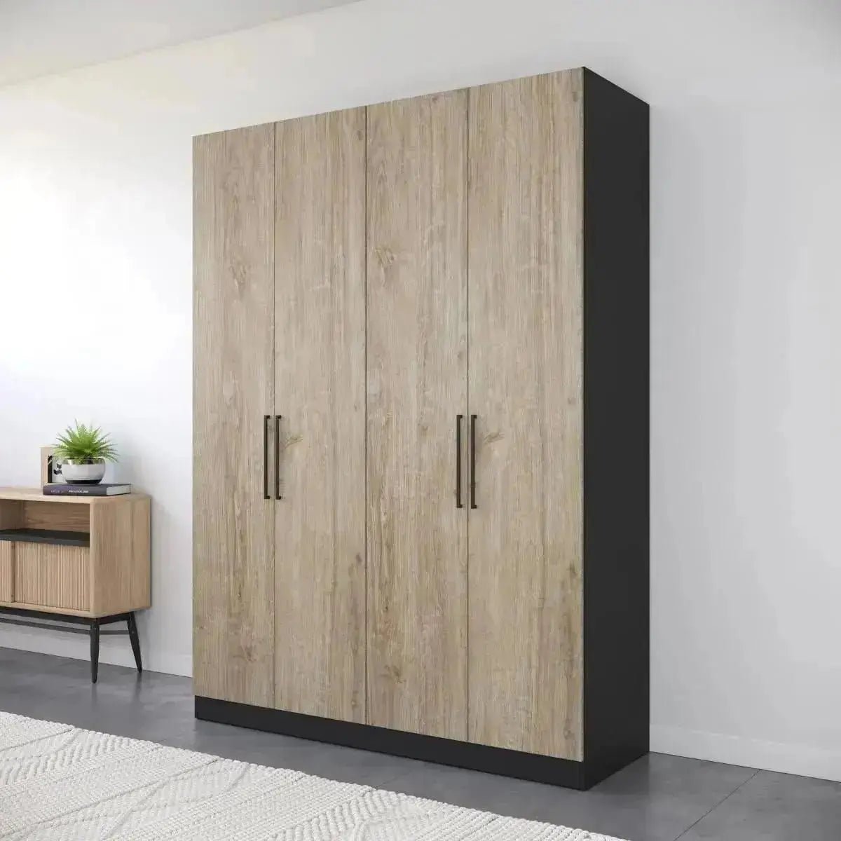 לברון | ארון בגדים איכותי עם 4 דלתות בעיצוב כפרי - - אשריאן | ASHERIAN