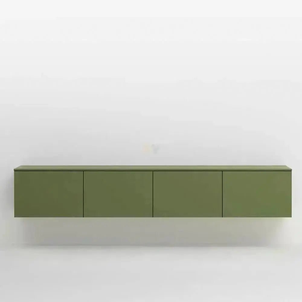 OLIVE | מזנון צף לסלון בגווני אפוקסי עם דלתות רחבות - - אשריאן | ASHERIAN