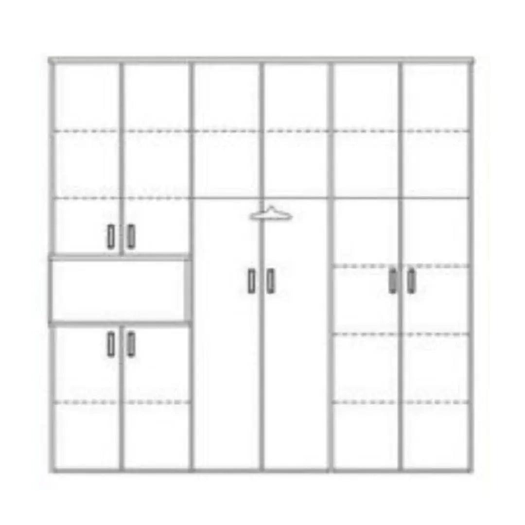 Air | ארון בגדים במראה נקי עם נישה פתוחה ומגירות - - אשריאן | ASHERIAN