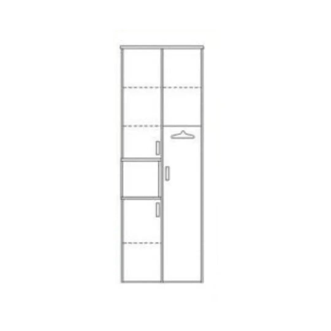 Air | ארון בגדים במראה נקי עם נישה פתוחה ומגירות - - אשריאן | ASHERIAN