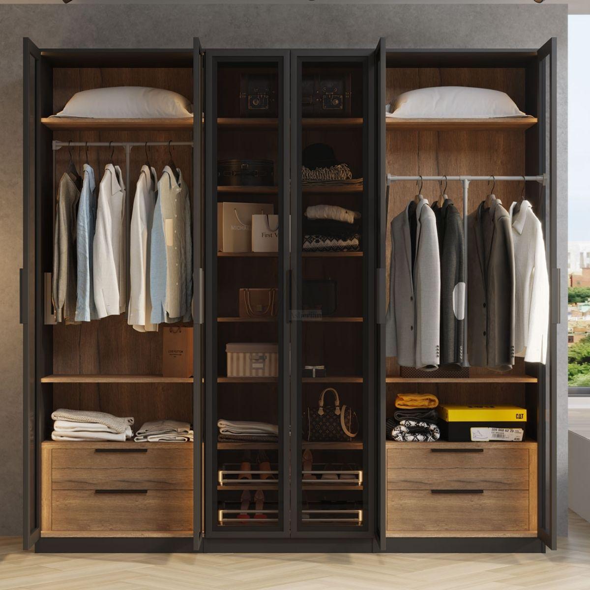 AURRA | ארון זכוכית מודרני עם עיצוב אלגנטי ואחסון מרווח