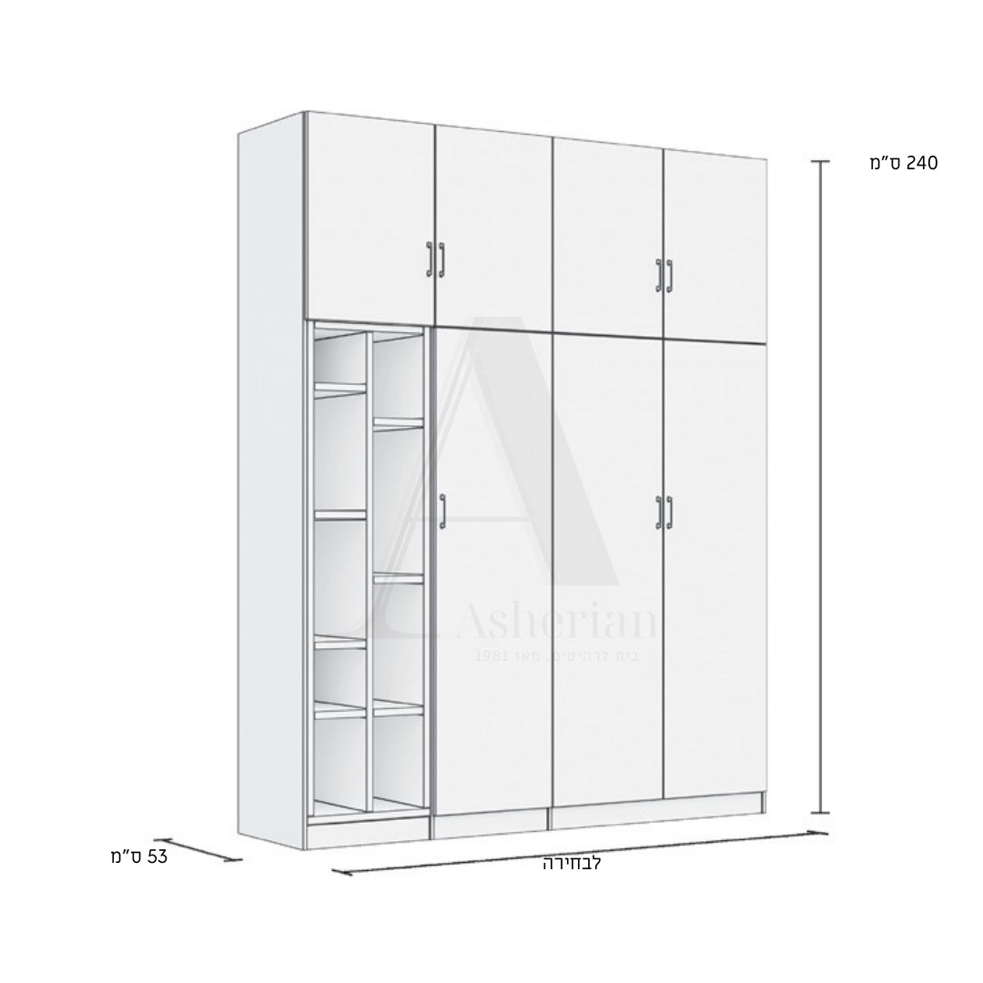 RAIN | ארון פתיחה יוקרתי עם כוורת אי סימטרית -    - אשריאן | ASHERIAN