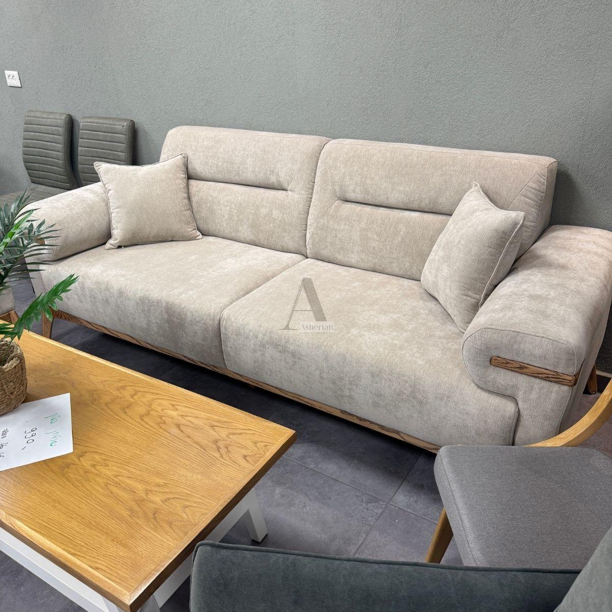 LIMA | ספה מפנקת לסלון עם הטבעת עץ ייחודית