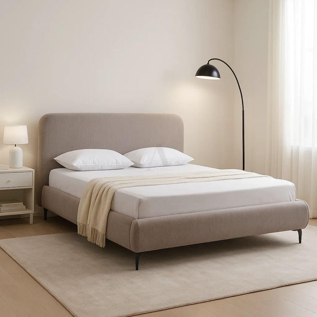 HUGO DOUBLE | מיטה זוגית מרופדת בעיצוב נורדי חמים