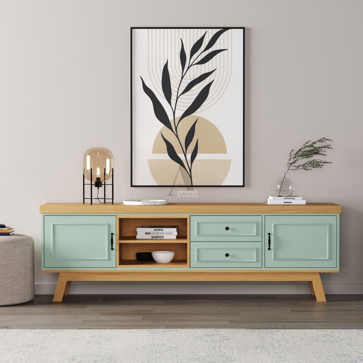 ART | מזנון כפרי־עדין עם מגירות ומדפים פתוחים בעיצוב ייחודי