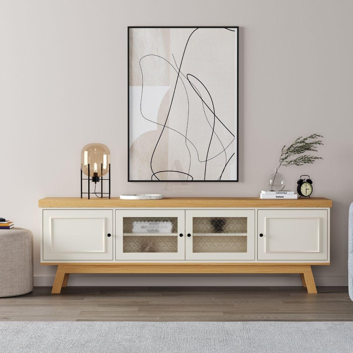 EDEN | מזנון כפרי־עדין עם זכוכית סבתא ושילובי עץ טבעיים