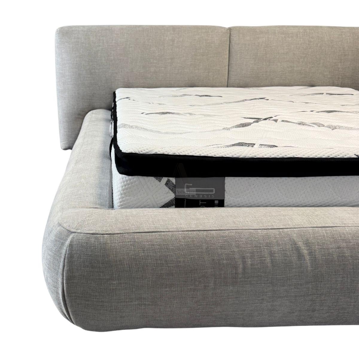 LUNE | מיטה זוגית מרופדת בעיצוב מודרני ורך