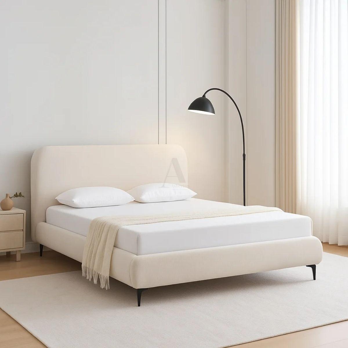 HUGO DOUBLE | מיטה זוגית מרופדת בעיצוב נורדי חמים