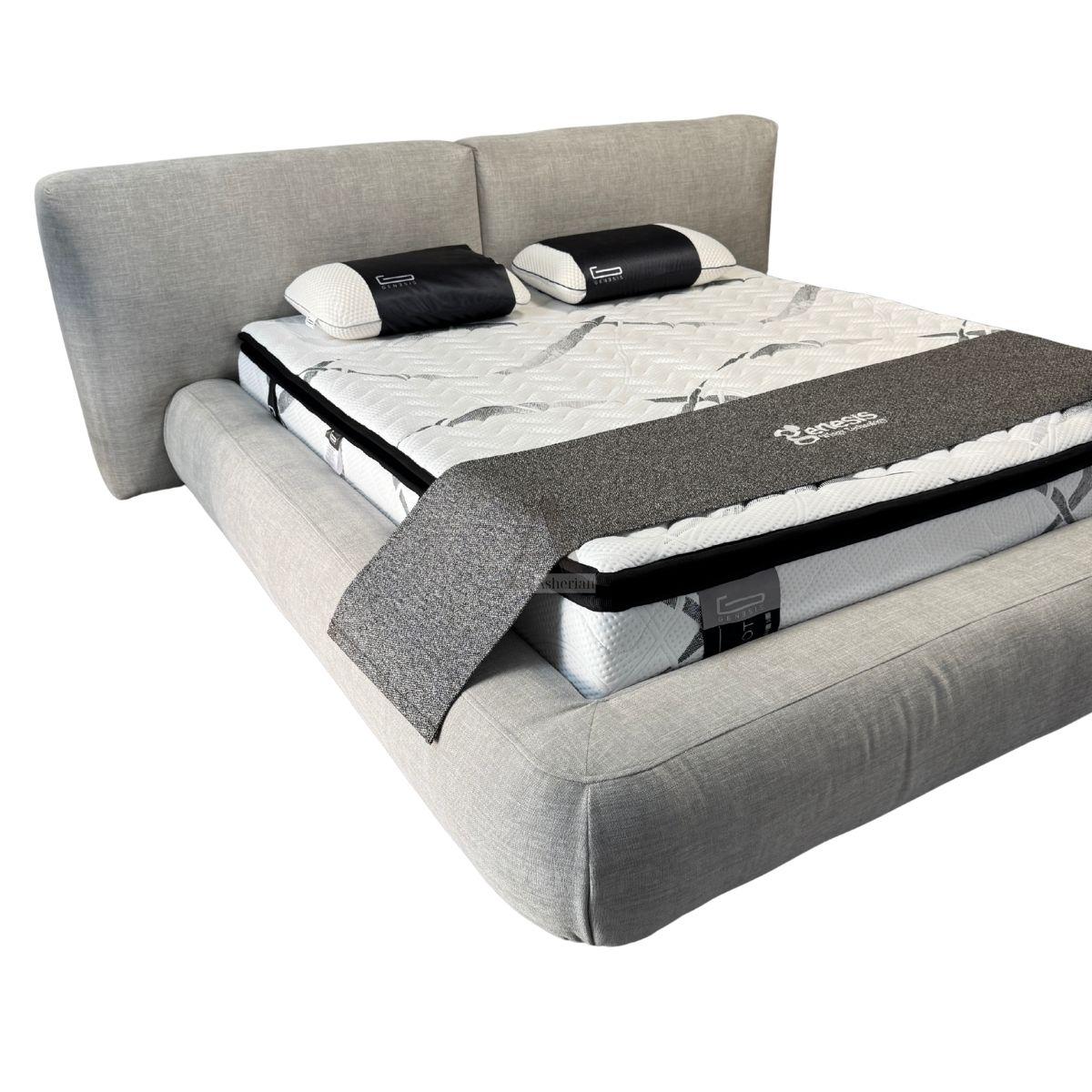 LUNE | מיטה זוגית מרופדת בעיצוב מודרני ורך