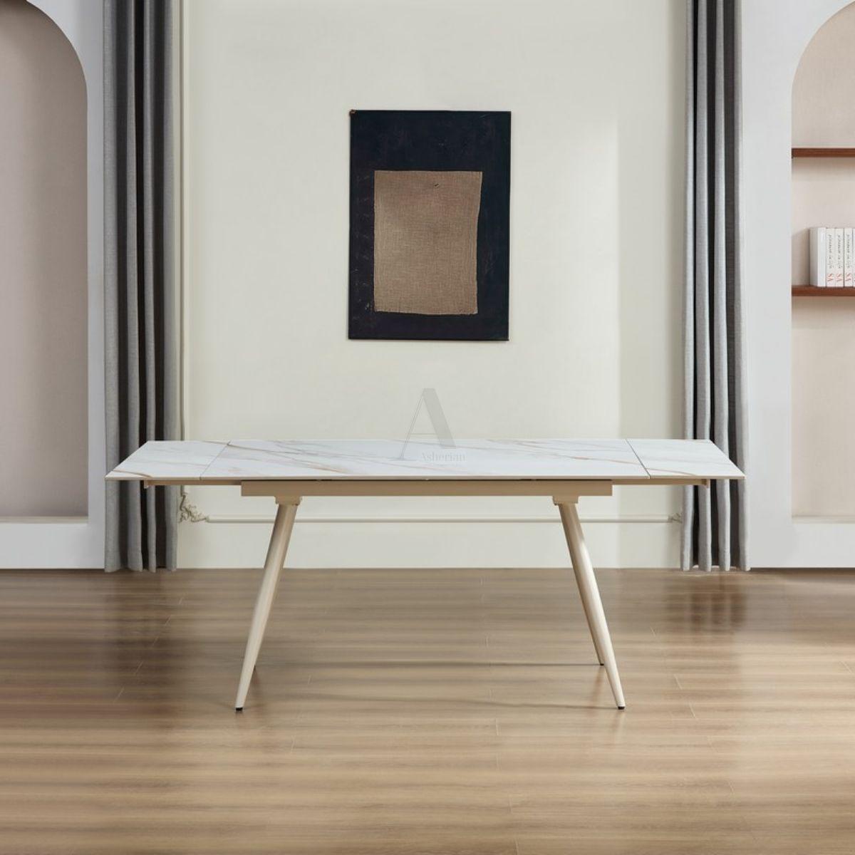 TROM | שולחן אוכל סטייל קטן רגלי מתכת סהרה