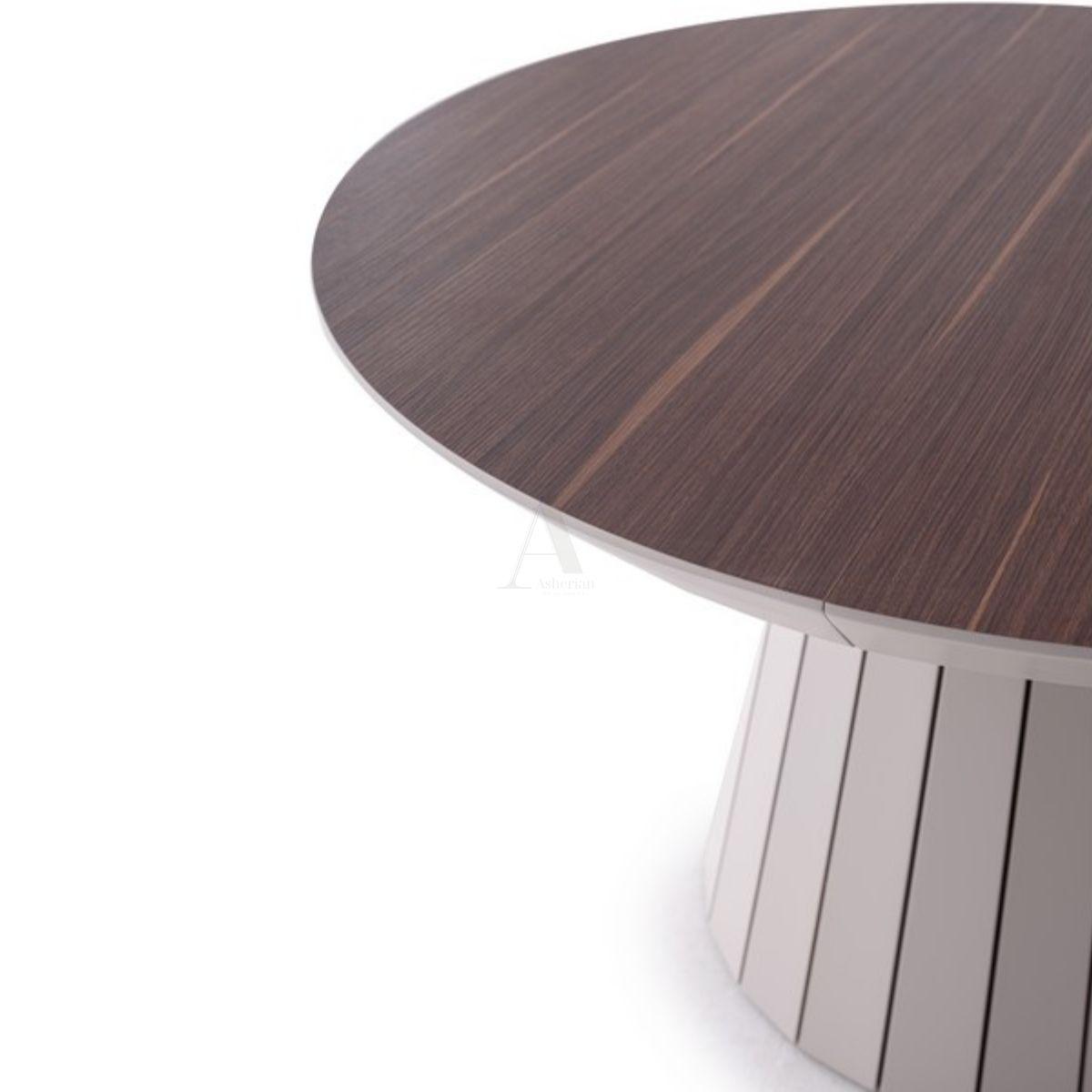 JAZZ | שולחן אוכל עגול עם רגל לייסטים עם 2 הגדלות