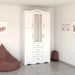 ELA | ארון 3 דלתות בעיצוב קלאסי עם וילון וזכוכית ו-4 מגירות - אשריאן רהיטים - אשריאן | ASHERIAN