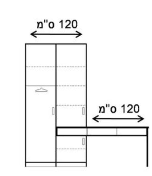 Tomer | ארון משולב שולחן כתיבה בעיצוב מודרני -    - אשריאן | ASHERIAN