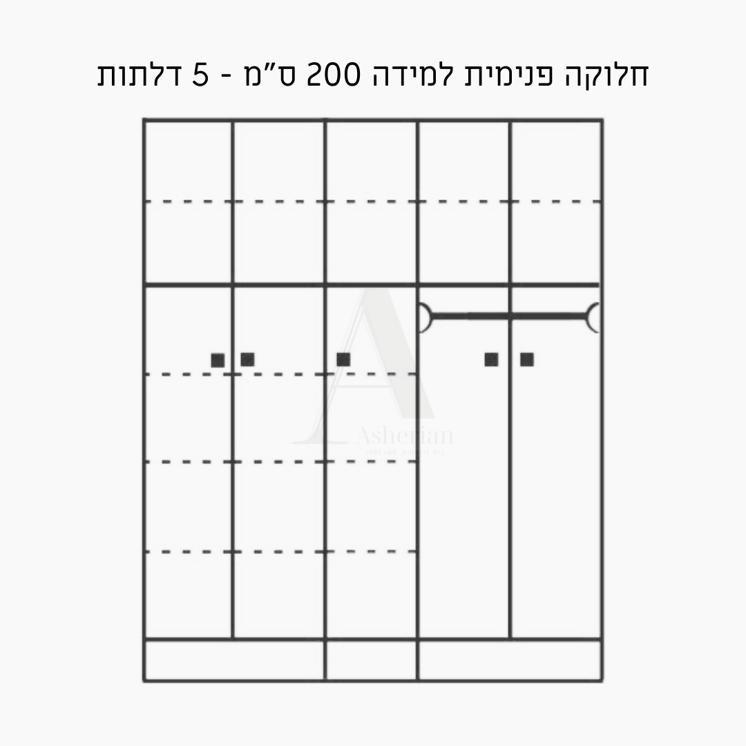 SHAYA | ארון פתיחה מעוצב במראה נקי עם מגירות טריקות שקטות -    - אשריאן | ASHERIAN