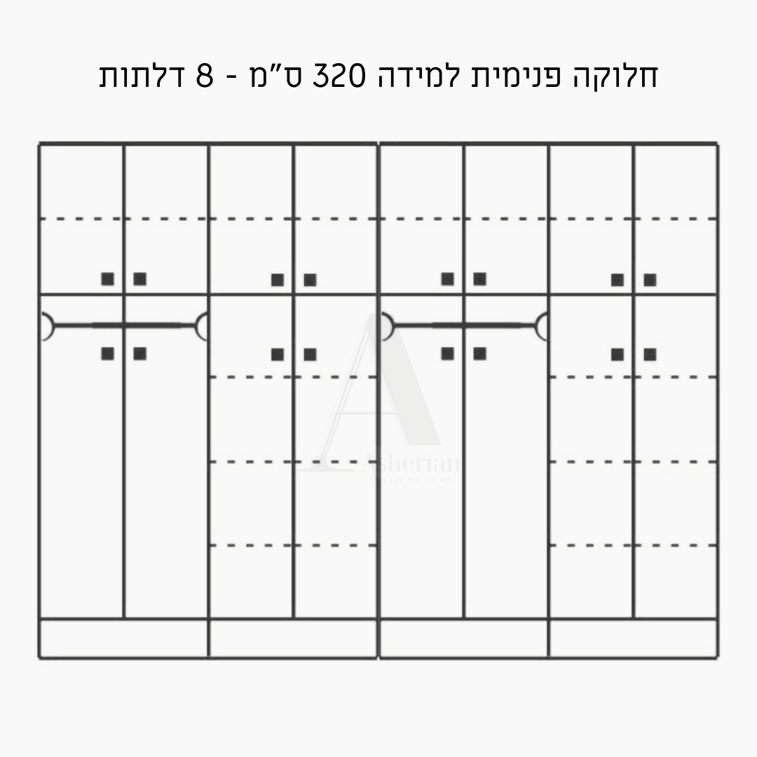 SHAYA | ארון פתיחה מעוצב במראה נקי עם מגירות טריקות שקטות -    - אשריאן | ASHERIAN