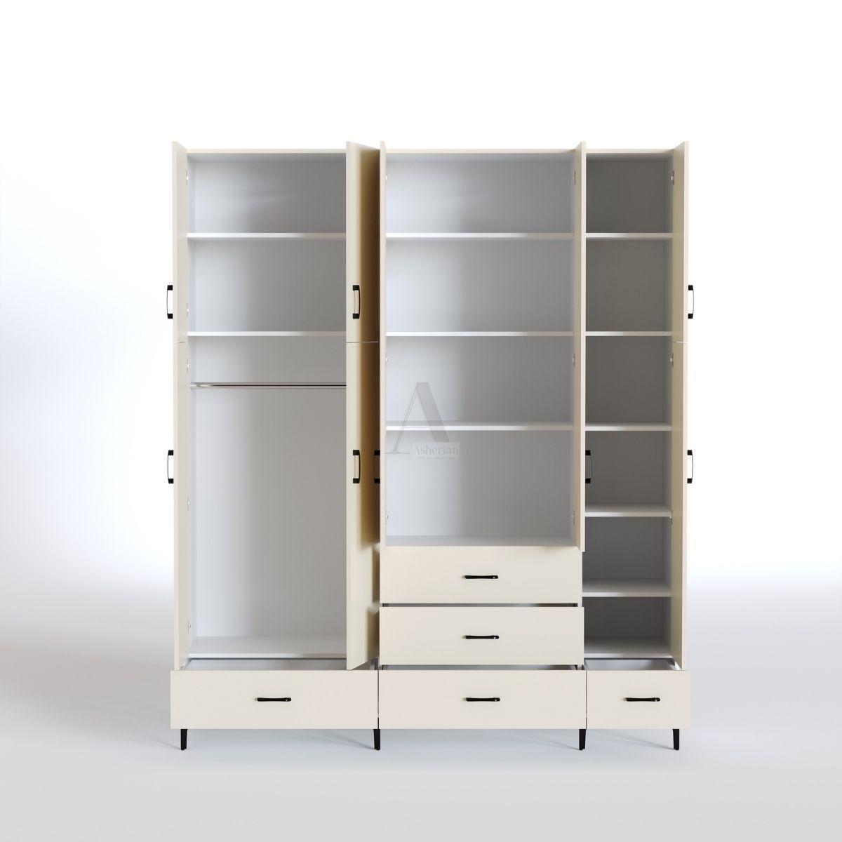 ADIR | ארון סנדוויץ׳ דלתות פתיחה מחולקות עם מגירות טריקה שקטה ובמה