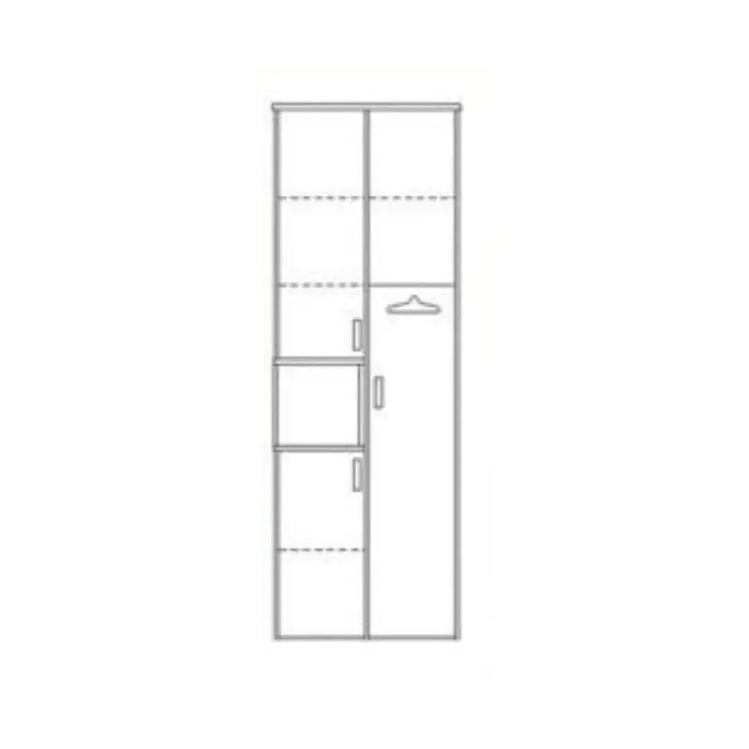 Air | ארון בגדים במראה נקי עם נישה פתוחה ומגירות -    - אשריאן | ASHERIAN