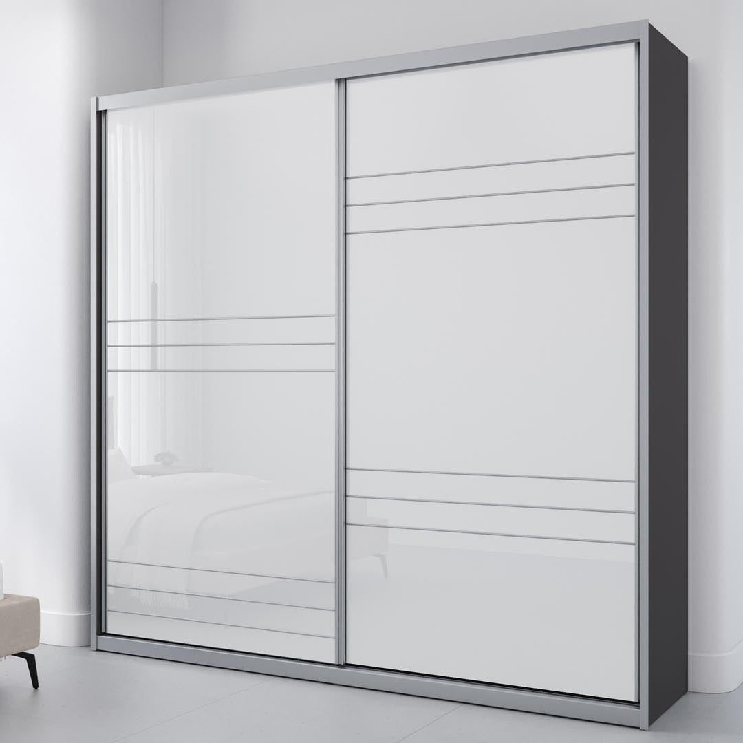 ALBA | ארון הזזה בעיצוב מודרני חזית זכוכית בהירה