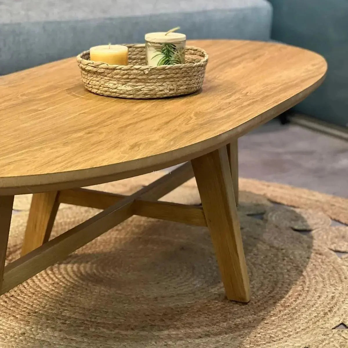 Alma | שולחן סלון אובלי בעיצוב כפרי -    - אשריאן | ASHERIAN