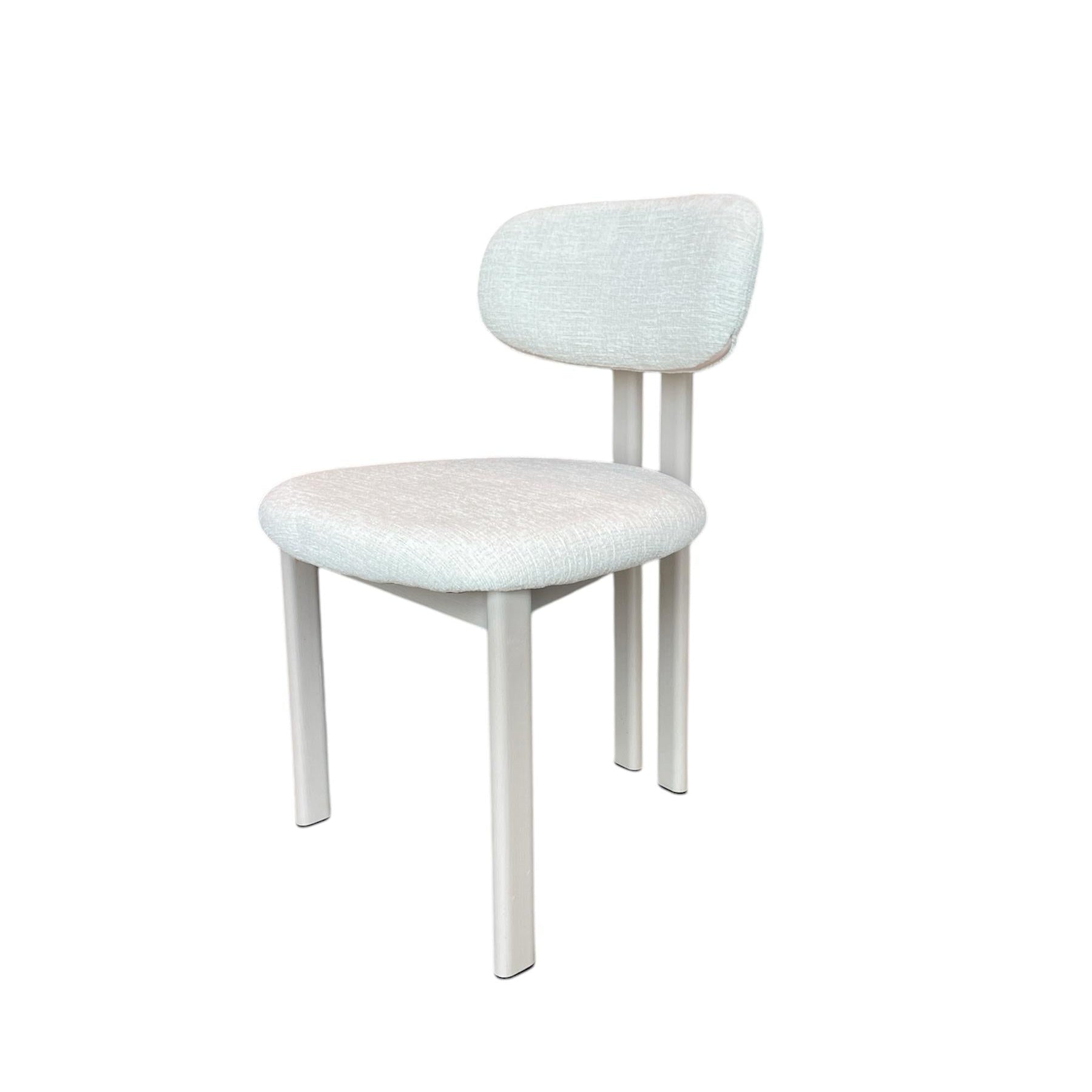 ALMON | כסא מודרני עם גב מעוצב בד אריג - מולבן - אוכל